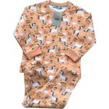 Isob Unicorn Desenli Somon 2ip Fırçalı Kumaş %100 Pamuk Kız Çocuk Pijama Takımı 3-8 Yaş 11221-S - 4 - 5 Yaş