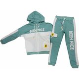 Isobel Kids Kız Çocuk Been Nice Yazı Desenli Fermuarlı Eşofman Takımı - Yeşil - 8 - 9 Yaş