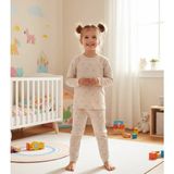 Isobel Yağmur Pembe Miniş Tavşan Desenli %100 Pamuk Fitilli Kumaş Kız Çocuk Pijama Takımı 3-12 Yaş 1002 - 5 - 6 Yaş