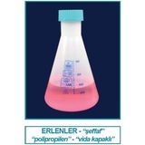 İSOLAB 028.03.500 erlen - P.P - vida kapaklı - 500 ml (1 adet)