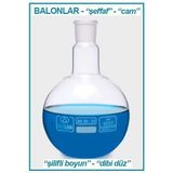 Isolab 030.01.102 Balon Cam Dibi Düz Şilifli 100 ml NS24/29 1 Adet