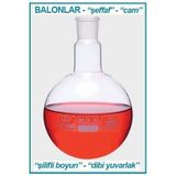 Isolab 030.02.053 Balon - Cam - Dibi Yuvarlak - Şilifli - 50 ml - NS29/32 (1 Adet)