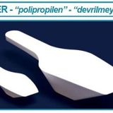 İSOLAB 037.30.050W kürek - P.P - dibi düz - 50ml - beyaz - 1 adet