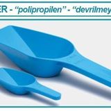İSOLAB 037.30.250B kürek - P.P - dibi düz - 250ml - mavi - 1 adet