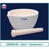 Isolab 038.08.075 Havan Alumina Tokmağı Ile 75 mm Dış Çap 1 Adet
