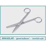 Isolab 048.24.130 Makas - Laboratuar Için - Küt/sivri - 130 mm (1 Adet)