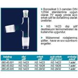 Isolab 065.45.002 Adaptör -Distilasyon- Dişi Şilif NS14/23 - Erkek NS19/26 - AÇILI:NS19/26 (1 Adet)