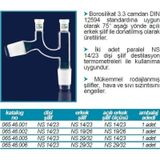 Isolab 065.46.002 Adaptör -Distilasyon-Claisen-Dişi:ns 14/23-ERKEK:NS19/26-AÇILI:NS19/26 (1 Adet)