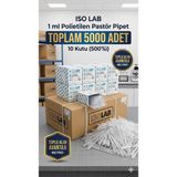 Isolab Pastör Pipet - 5000 Adet 1 ML - (10 adet x 500 lü kutu) - Plastik Damlalık - 1 ml