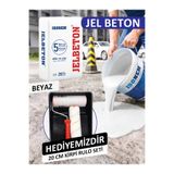 Isonem Jel Beton Kendinden Yayılan Zemin Kaplaması 20 kg - Beyaz (20 cm Kirpi Rulo Hediyeli)