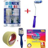 İsonem Ms 82 Nem Ve Rutubet Küf Boyası + Izmir Fırça Epoksi Rulo 10 Cm + 2.5 No Fırça + 3 Cm