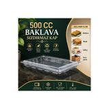 isopack 20 adet Kullan At Tek Kullanımlık Plastik Sızdırmaz 500 GR CC Şeffaf Baklava, Güllaç Saklama Kabı