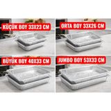 İsopack Aluminyum Jumbo Boy Tepsi Kullan At Piknik, Kamp,fırın - 20 ADET