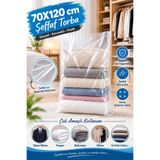 isopack Kıyafet Koruma Poşeti 70x120 cm 10 Adet Şeffaf Elbise Poşeti | Kuru Temizleme, Yorgan, Battaniye ve Takım