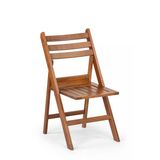 Ispanya Katlanır Sandalye - Bahçe, Balkon, Teras, Ceviz Renk, Ahşap Sandalye