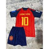 Ispanya Lamine Yamal 10 Çocuk Futbol Forması Kırmızı - 5 - 6 Yaş - Renkli