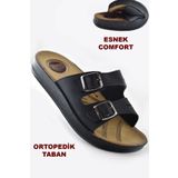 ISPARTALILAR 0530 Ortopedik Taban Günlük Kadın Terlik Sandalet Esnek Taban