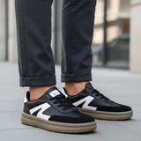 Ispartalılar 510 Hazır Taban Unisex Spor Ayakkabı Bağcıklı Rahat Sneaker Erkek Kadın Spor Ayakkabı - Siyah