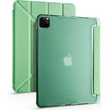 Israh iPad Pro 12.9 İnç 5. ve 6.Nesil 2021/2022 İçin Uyumlu Tablet Kılıfı Tri Folding Kalem Bölmeli - Açık Yeşil