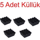 issevenler 5 Adet Küllük, Izgara Küllük Siyah Melamin, Kül Tablası
