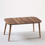 İşsevenler Ahşap Orta Sehpa Kare Ceviz 90 x 50 x 42 cm Modern Tasarım ile Şık Dekor
