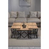 İşsevenler Orta Sehpa Ve Zigon Sehpa V Lüx 5'Li Set Atlantik Çam