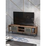 İşsevenler Tv Sehpası Tv Ünitesi Atlantik Çam Antrasit Gold 160 Cm Linya 5040