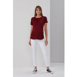 Işşıl 0788 Viskon Körüklü Düz Hamile Kısa Kol T-shirt