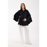 Işşıl 2618-Volanlı Kol Hamile Giyim Oversize Bluz-Tunik