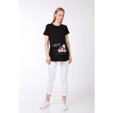 Işşıl 4474 Babasının Oğlu Geliyoor Viskon Hamile Kısa Kol T-Shirt