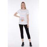 Işşıl 4477 Babasının Kızı Viskon Hamile Kısa Kol T-shirt