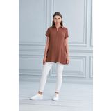 Issıl 4528-Polo Yaka Emzirmeli Hamile Bluz-Tunik