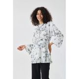 Işşıl 50905-Balon Kol Jakarlı Oversize Hamile Giyim Bluz-Tunik
