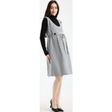 Işşıl 9138-Kazayağı Çift Düğme Mini Hamile Jile Elbise