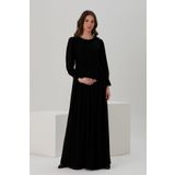 Issıl A036-Pliseli Kemer Hamile Sifon Abiye Elbise