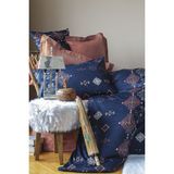Issimo Home Cinnamon Çift Kişilik Pamuk Saten Nevresim Takımı - 200 x 220 cm - Lacivert