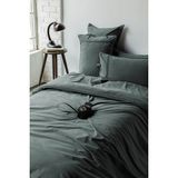 Issimo Home Drope Teal Green Çift Kişilik %100 Pamuk Poplin Yıkanmış Nevresim Takımı - 200 x 220 cm - Yeşil