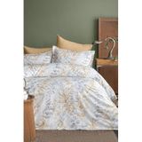 İssimo Home Occale Beige Çift Kişilik%100 Pamuk Saten Nevresim Takımı