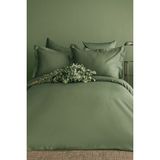 Issimo Home Simply Forest Green Çift Kişilik %100 Pamuk Saten Nevresim Takımı - Yeşil - 200 x 220 cm