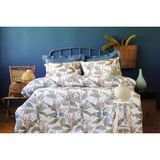 İssimo Home Tıede Ranforce Çift Kişilik Nevresim Takımı - 270 x 260 cm - Beyaz - Gri