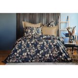 İssimo Home Vongale Dıjıtal Baskı Saten Çift Kişilik Nevresim Takımı - 200 x 220 cm - Antrasit - Gri