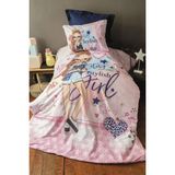 İssimo Stylish Girl Dijital Ranforce Nevresim Takımı Tek Kişilik - 160 x 220 cm - Açık Pembe