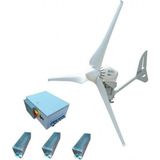IstaBreeze Ista breeze Set Heli 4.0 kw 48 v Rüzgar Türbini + Wind Pro Şarj Kontrol Cihazı - Siyah - Beyaz