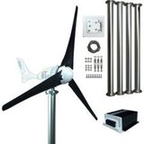 İstabreeze Set İ-500 12V/24V Rüzgar Türbini +Hibrit Şarj Kontrol Cihazı + Direk Seti İSTA-BREEZE