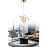 Istanbul Avize Begonvil Gold 3 Renkli Ledli Modern Lüx Kristal Taşlı LED Avize