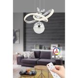Istanbul Avize Begonvil Gümüş Kumandalı 3 Renkli Ledli Modern Taşlı LED Avize