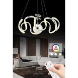 Istanbul Avize Beren Gümüş Ledli Kumandalı Modern 3 Renk LED Avize