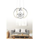 Istanbul Avize Bige Gümüş Ledli Beyaz Power LED Lüx Modern Ledli Avize - Gümüş - Beyaz