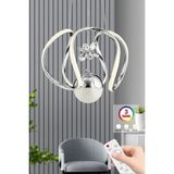Istanbul Avize Bigiee Ledli Kumandalı Üç Renk Gümüş Lüx Modern LED Avize
