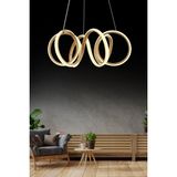 Istanbul Avize Delux Eskitme Ledli Modern Beyaz Power LED Avize - Ahşap - Bej - Seçenek 1
